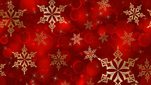 Wallpaper Christmas, Pattern, Snowflake, Desktop, Red