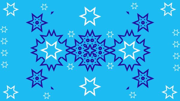 Wallpaper Art, Shapes, Desktop, Star, Blue, White, Abstract, Digital