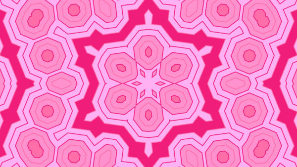 Wallpaper Kaleidoscope, Desktop, Abstract, Shapes, Pink