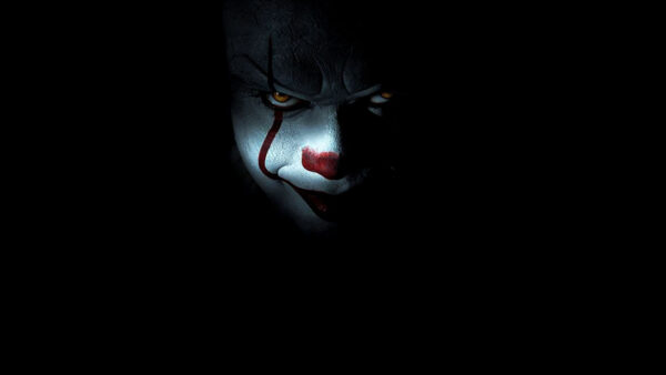 Wallpaper Pennywise, Black, Face, Background