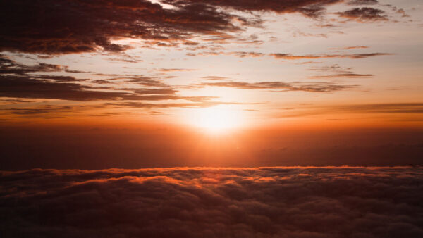 Wallpaper Nature, During, Desktop, Sunset, Sky, Black, Cloudy