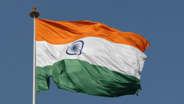 Wallpaper Flag, Flying, Blue, Background, Sky, Indian