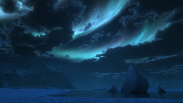 Wallpaper Dark, Starry, Cloudy, Sky
