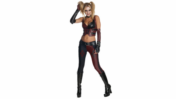 Wallpaper Harley, Costume, Girl, Halloween, Background, Standing, Quinn, White, Wearing