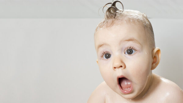 Wallpaper Funny, Face, Hairstyle, Background, Baby, White