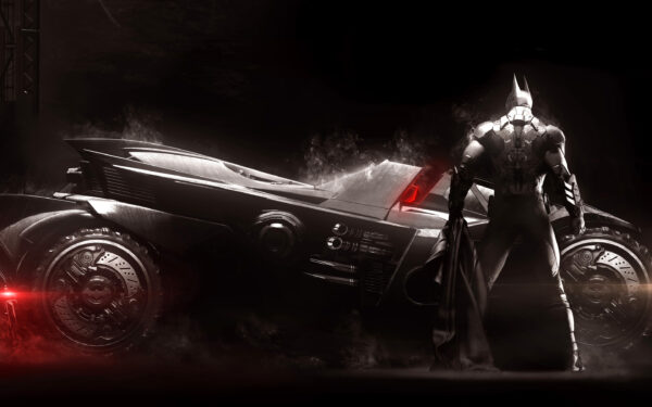 Wallpaper Knight, Batmobile, Batman, Arkham