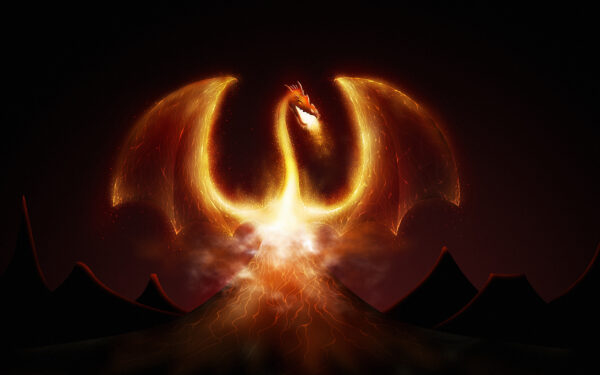 Wallpaper Fire, Dragon