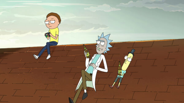 Wallpaper Morty, Sanchez, Are, Smith, Sitting, And, Rick, Rooftop, Show, Movies, Desktop