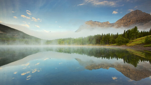 Wallpaper With, Landscape, Forest, Fog, Nature, Mountains, Desktop, Lake