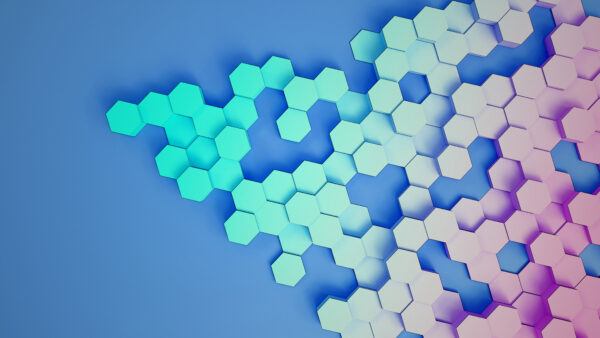 Wallpaper Geometric, Abstract, Mobile, Light, Desktop, Shapes, Pink, Hexagon, Blue