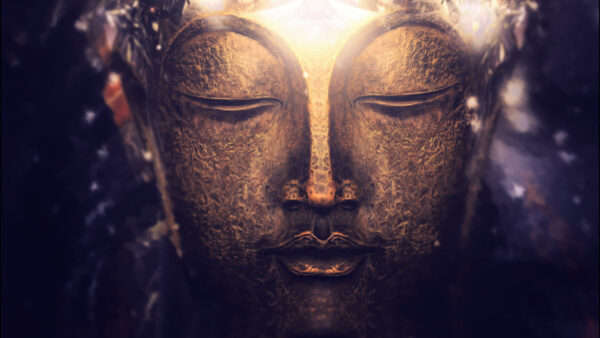 Wallpaper Head, Desktop, Buddha, Illustration, Bust, Golden