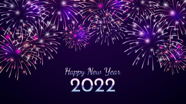 Wallpaper Fireworks, Colorful, Happy, 2022, New, Year