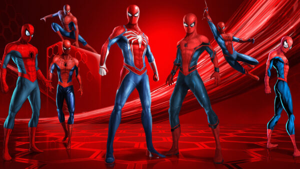 Wallpaper Spiderman, Blue, Red, Types, Suit, All