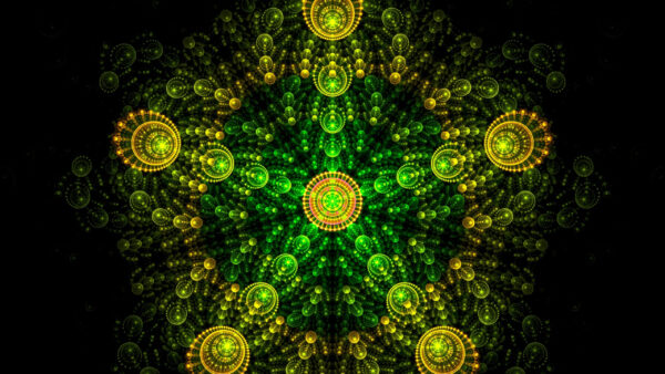 Wallpaper Fractal, Artwork, Abstract, Abstraction, Green