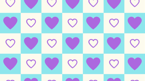 Wallpaper Purple, Desktop, White, Abstract, Hearts