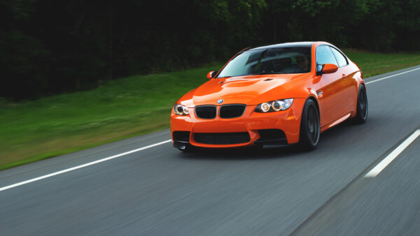 Wallpaper Bmw, Road, Car, Orange, Coupe