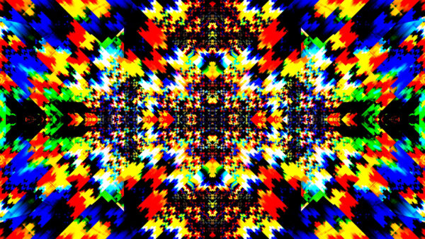 Wallpaper Mobile, Desktop, Kaleidoscope, Abstract, Colorful, Pattern, Dark, Fractal