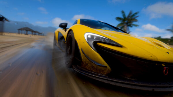 Wallpaper Forza, Car, Yellow, Horizon