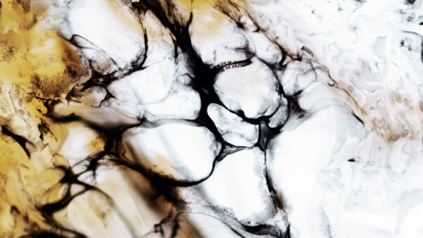 Wallpaper Abstract, Stains, Mixing, White, Abstraction, Liquid, Yellow