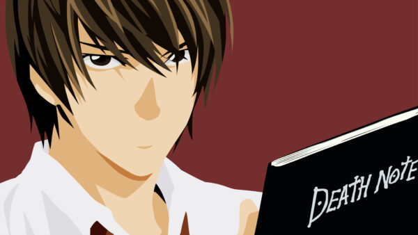 Wallpaper Death, Light, Yagami, With, Note, Book