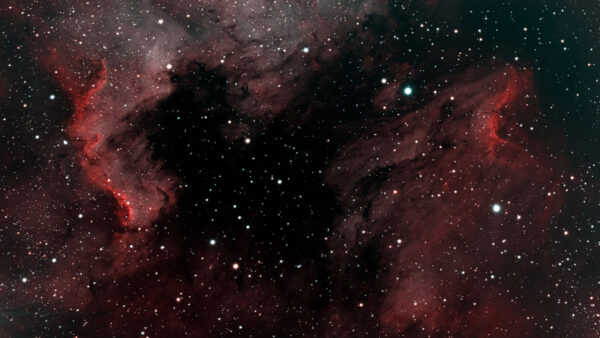 Wallpaper Sky, Black, Space, Red, Nebula, Stars, Pelican