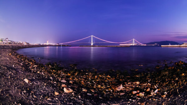 Wallpaper Landscape, Desktop, Sky, Nature, View, Mobile, Stones, Coast, Background, Blue, Bridge