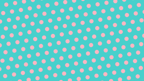 Wallpaper Pink, Dots, Turquoise