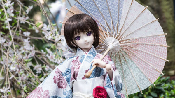 Wallpaper With, Umbrella, Dress, Cute, Wearing, Japanese, Doll