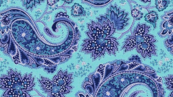 Wallpaper Flowers, Shapes, Blue, Boho, Pattern, Leaves