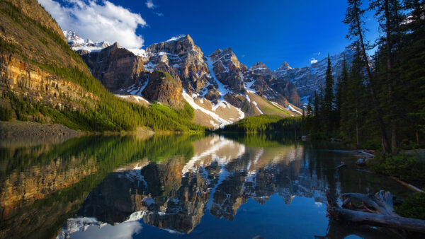 Wallpaper Canada, Alberta, Park, National, Moraine, Mountain, Lake, Nature, Reflection, Banff, Desktop