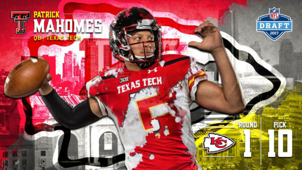 Wallpaper Wearing, Mahomes, And, Hand, Dress, Football, Sports-HD, Helmet, Patrick, With, Sprint, Red, Black, Desktop