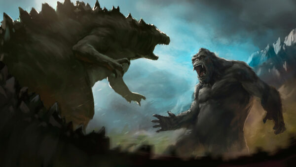 Wallpaper Godzilla, King, Kong