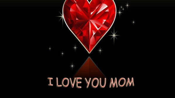 Wallpaper Red, Heart, Dad, And, Glitterings, With, MOM, Love, You