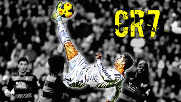 Wallpaper Ronaldo, White, And, Black, With, Desktop, Picture, Ball