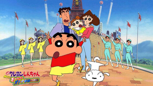 Wallpaper Shinchan, With, Family