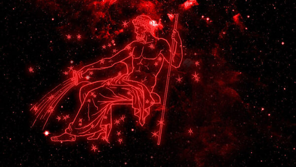Wallpaper Sky, Background, Logo, Red, Starry, Aquarius