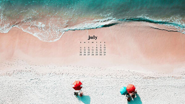 Wallpaper View, Ocean, 2021, Calendar, July, Aerial, Waves