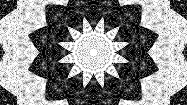 Wallpaper Fractal, Black, White, Shapes, Art, Pattern, Abstract, Flower
