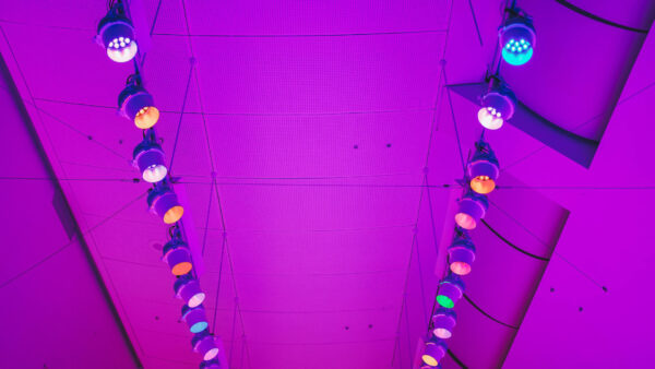 Wallpaper Hanging, Aesthetic, Lights, Background, Ceiling, Purple, Colorful