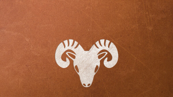 Wallpaper Logo, Aries, Background, Brown