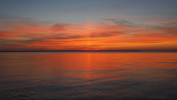 Wallpaper Background, Sea, Silhouette, Reflection, Sunset, Horizon, View, Nature, Nice, Water, Ocean