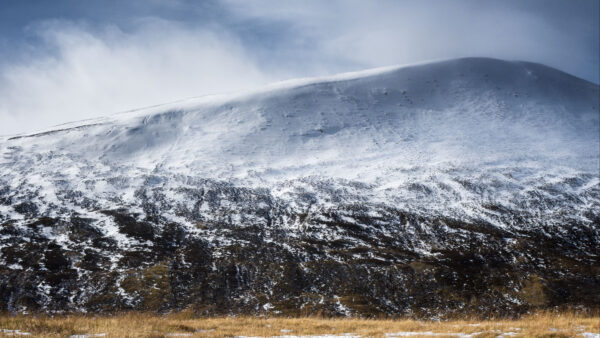 Wallpaper With, White, Background, Clouds, Mountain, Sky, Snow, Hills