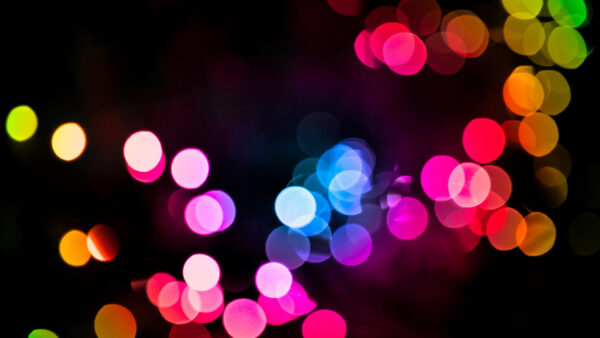 Wallpaper Colorful, Bokeh, Lights