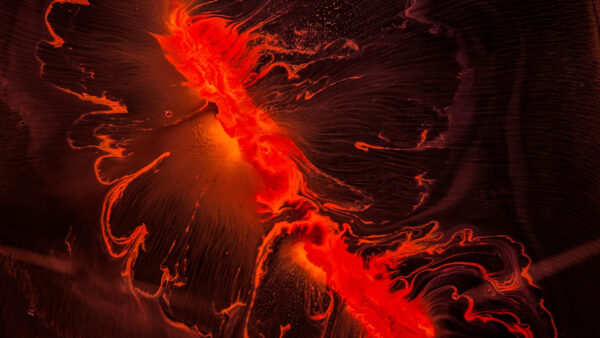 Wallpaper Volcano, Red