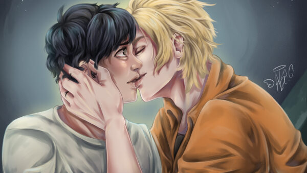 Wallpaper Kissing, Ash, Banana, Eiji, Lynx, Okumura, Fish, Desktop, Anime