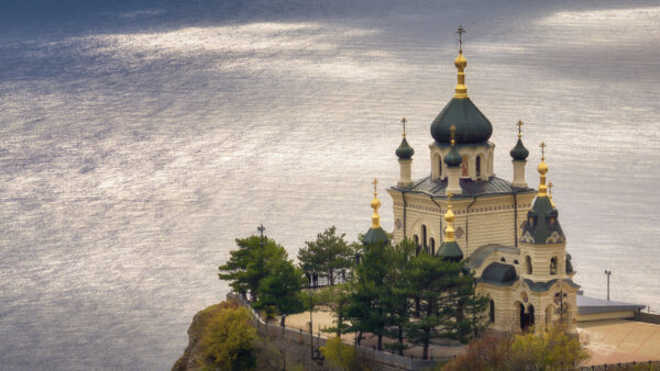 Wallpaper Russia, Near, Desktop, Crimea, Black, Travel, Sea, Church