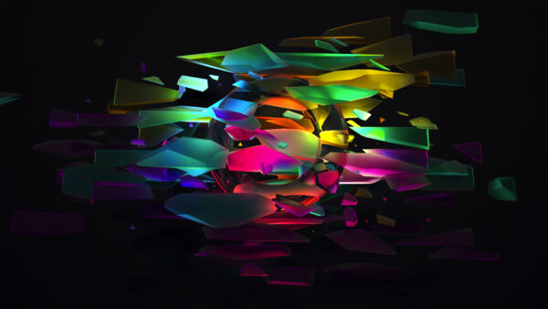 Wallpaper Abstract, Split, Mobile, Spectrum, Shapes, Background, Black, Gamut, Desktop, Colorful