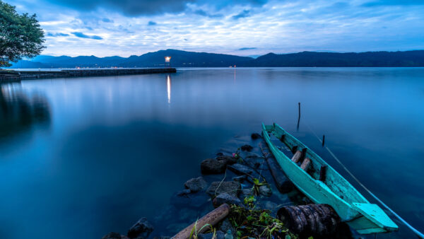 Wallpaper Blue, Mountains, Calm, Desktop, White, Sky, Water, Reflection, View, Landscape, Clouds, Body, Under, Light, Mobile, And, Nature