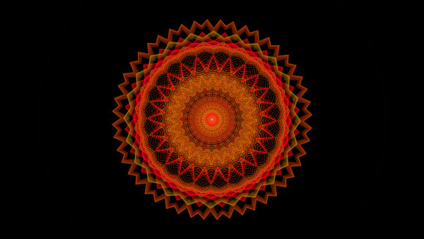 Wallpaper Circle, Art, Orange, Fractal, Abstract, Digital, Pattern