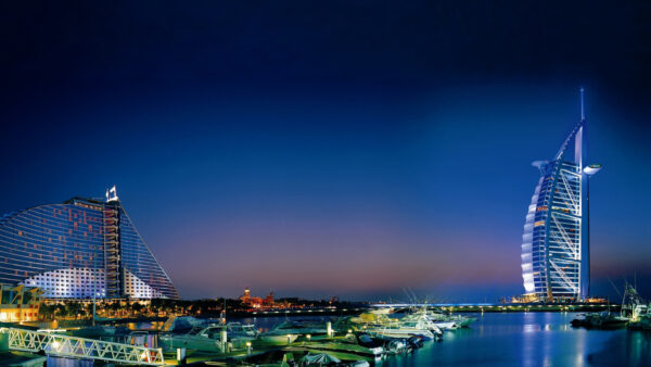 Wallpaper Gulf, Nighttime, Travel, Dubai, Towers, Persian, Kuwait